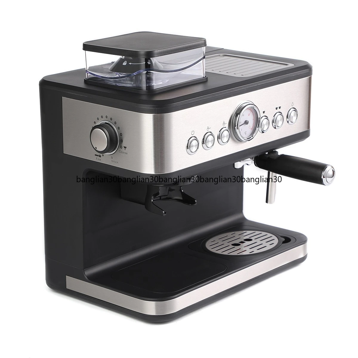 Household Grinding Integrated  Italian Semi-automatic Pump-pressed Milk Foam Coffee Machine