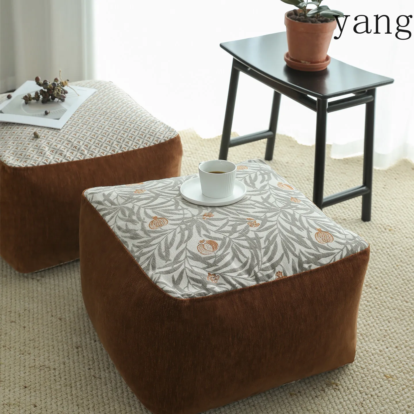 YJQ seat pier square living room floor foot carpet seat cushion household removable and washable bedroom foot pedal