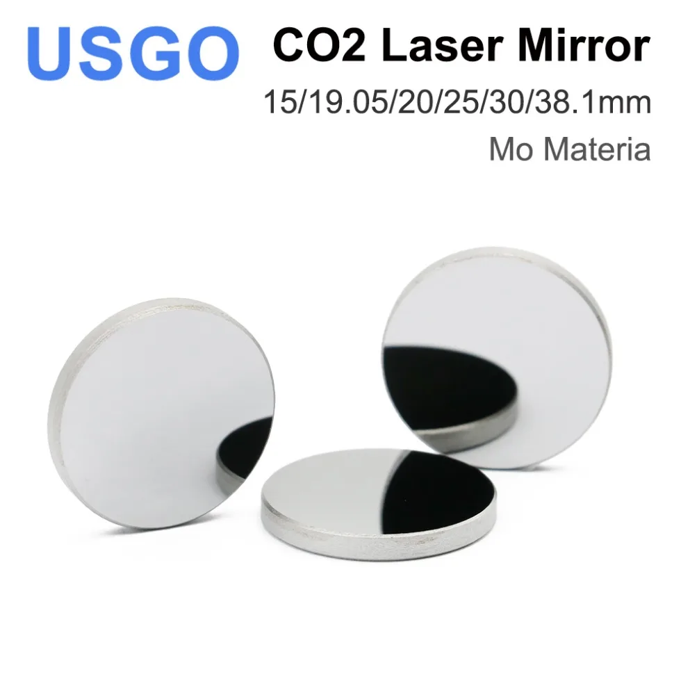 USGO CO2 Laser Reflector Mo Mirror Dia. 15 19.05 20 25 30 38.1mm thickness 3mm for CO2 Laser Cutting Engraving Machine