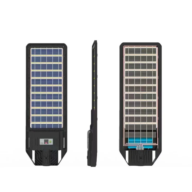Outdoor high-brightness solar street light with double-sided LED waterproof courtyard light ultra-thin solar integrated street l