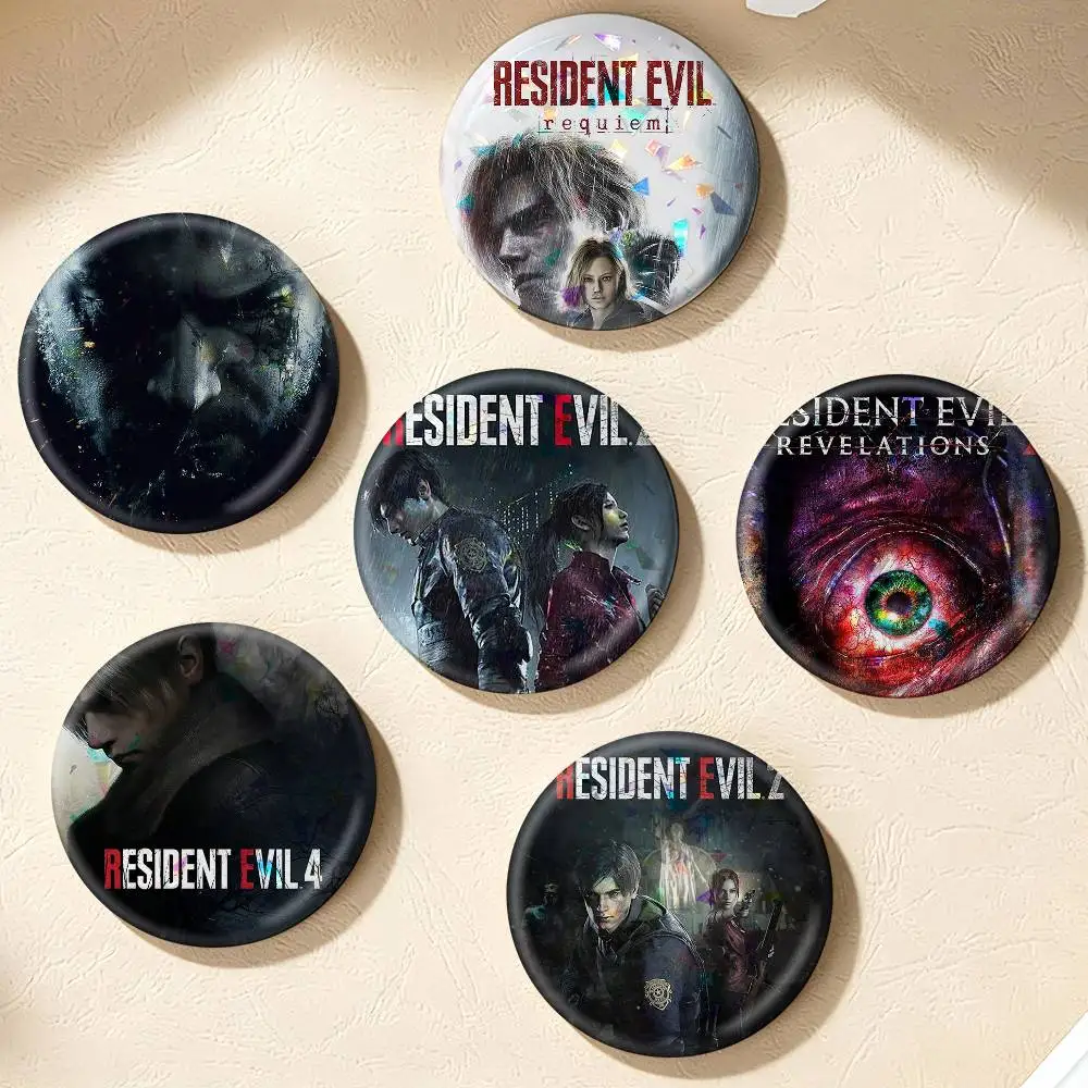 Resident Evil Game poster   75mm 58mm 44mm 25mm Brooch Backpack Hat Pins Accessories Toys Badge