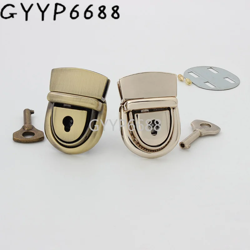 1-5-20 sets 35x26mm 5 colors Metal tongue push lock for  briefcase purse accessories woman crossbody bag parts