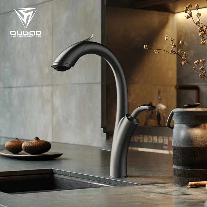 

New creative unique style kitchen faucet, single handle pull-down kitchen faucet