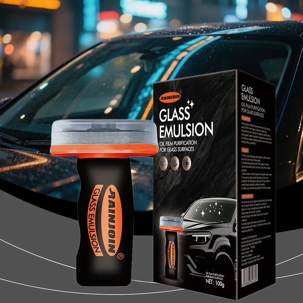 

Glass Emulsion Oil Film Remover Car Windshield Cleaner For Side Window Rearview Mirror Auto Glass Cleaning Stain Removal