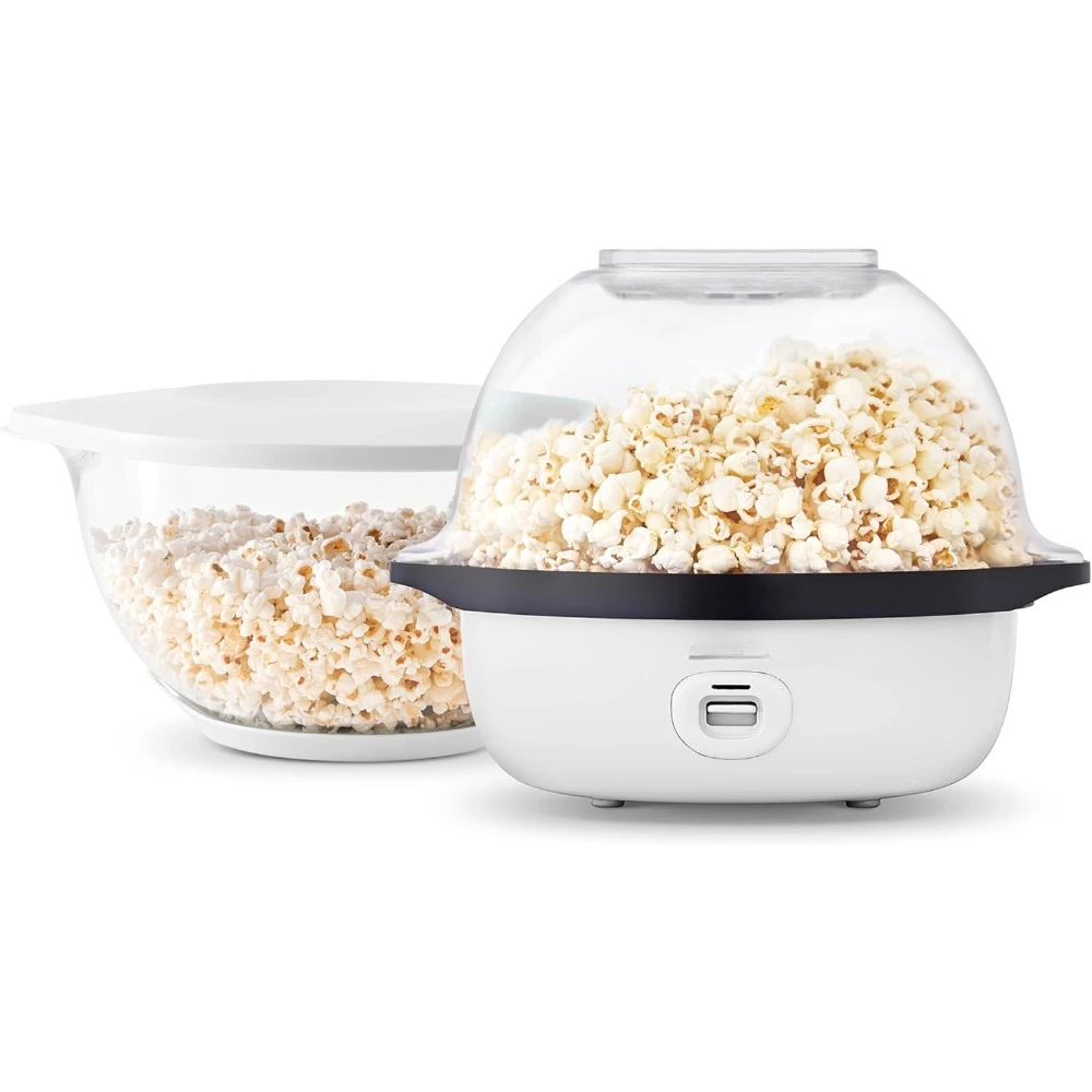 Popcorn Machine with Large Lid, 24 Cups Hot Oil Electric  for Serving Bowl & Built-in Measuring Cups, Popcorn Maker