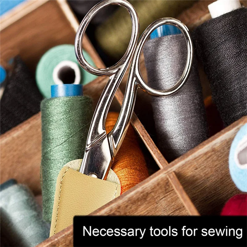 75STO-Scissors Sheath Safety Leather Scissors Cover Protector Sewing Scissor Sheath(6 Pcs Colorful)