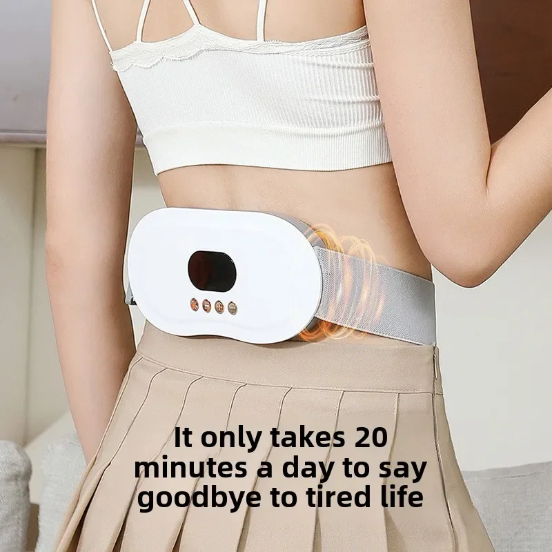 HOT SALE Lumbar Massager Pulse Heating Back Pain Strain Prominent Waist Belt At Home Hot Compress Corrective Massager
