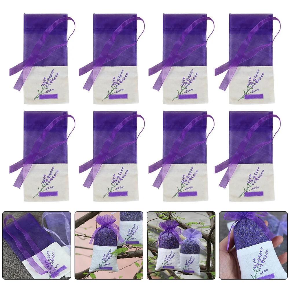 

1Set Lavender Sachets Cotton Gauze Portable Hanging Bags Dried Lavender Scented Sachets for Wardrobe Sachet Bag