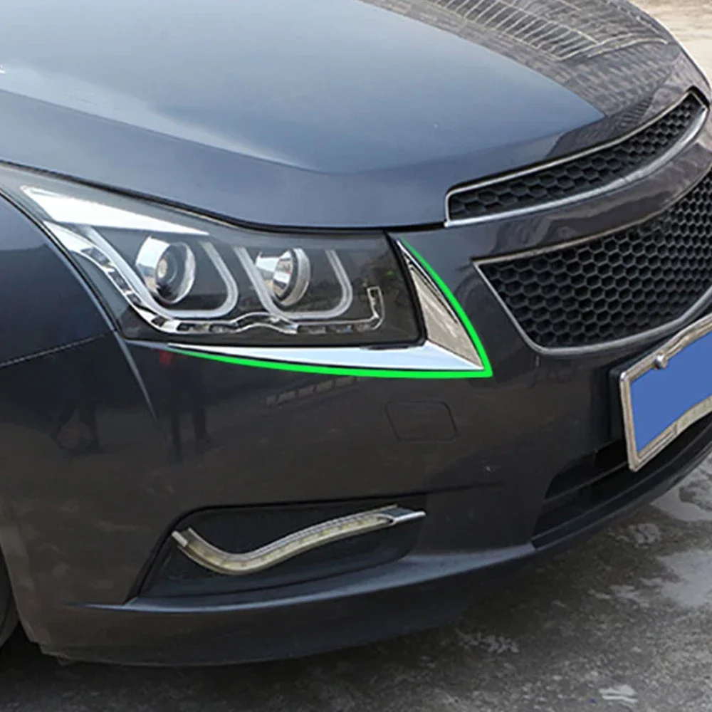 

Для Chevrolet Chevy Cruze 2009-2014 наклейка на фару, декоративная накладка на переднюю лампу, 2 шт., аксессуары для стайлинга