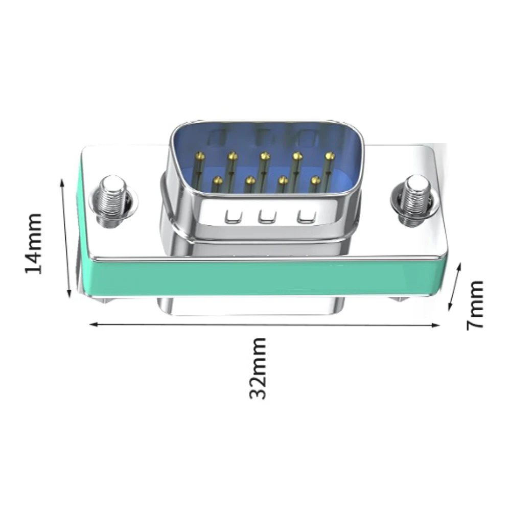 DB9 Male to Female Gender Changer Adapter 485 Serial plug Resistance 9Pin built-in 120 ohm DB9P Connector