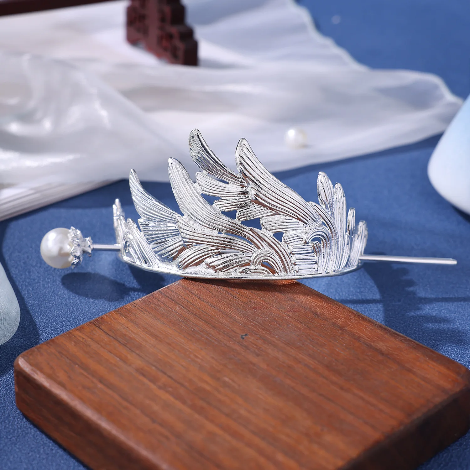Chinese Style Hair Crown Set Alloy Unisex Hanfu Hair Accessories Metal Crystal Hair Stick Chinese Style Cosplay Parties Tiaras view 2