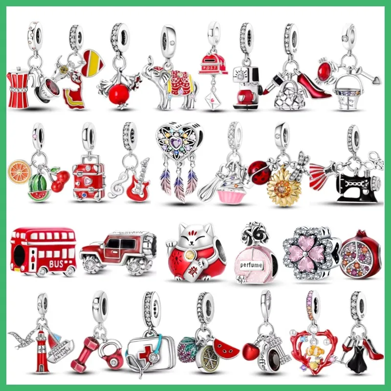 

Оригинальная кофейная чашка из стерлингового серебра 925 пробы, бусины с подвеской Lucky Cat, подходящие для браслетов, ожерелий своими руками, изысканного изготовления подарков