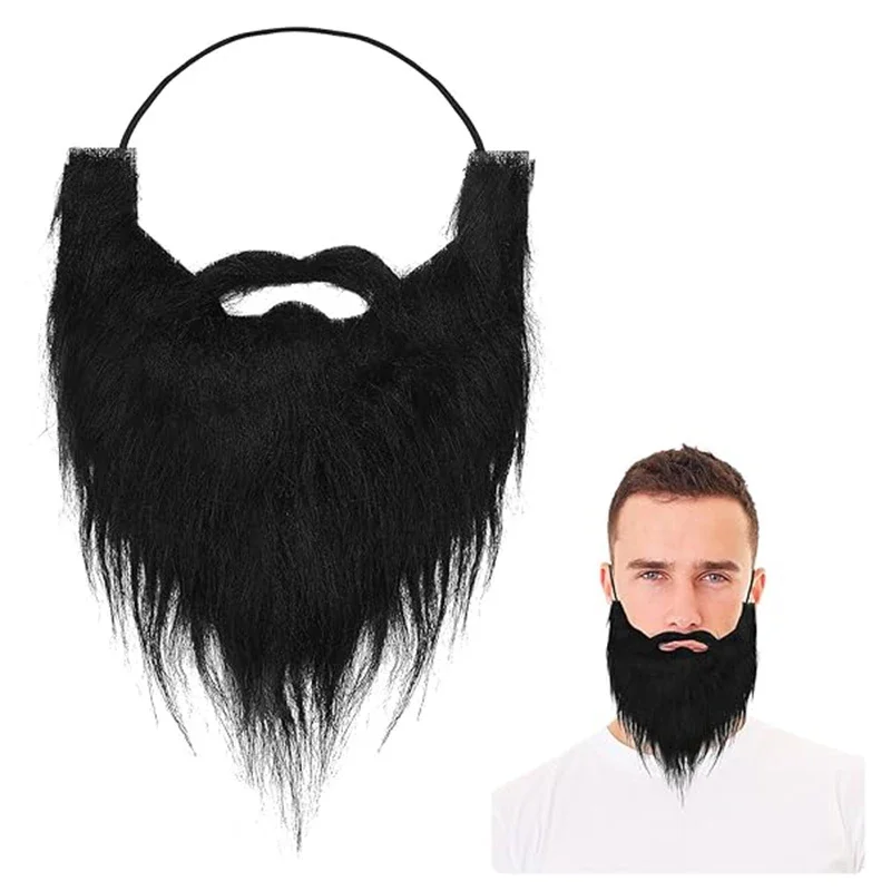 Fake Beard Party Beard Halloween Beard Santa Claus Big Beard White Long Hair Black Big Beard Party Beard Dressing