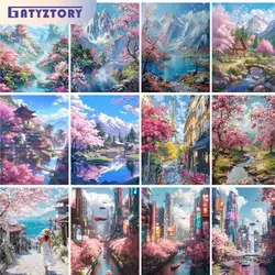 GATYZTORY Paint By Numbers Pictures For Adults On Canvas City Landscpae Coloring Drawing Oil Paintings By Number Home Decor