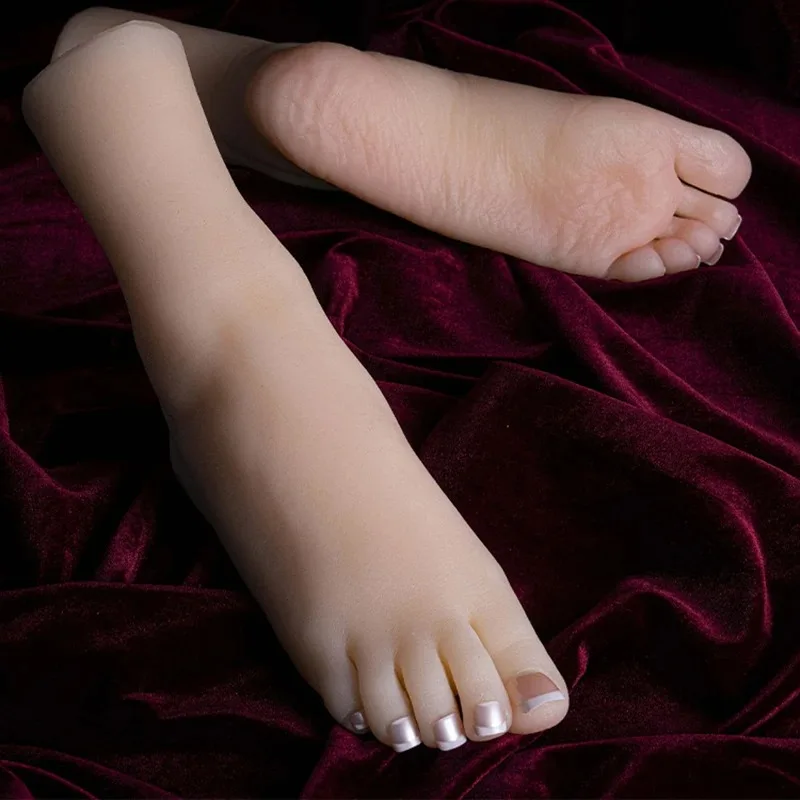 

Female Mannequin Foot Fetish Silicone Feet Model Nail Art Practice Manicure Shooting Painting Shoes Display Props About 21cm