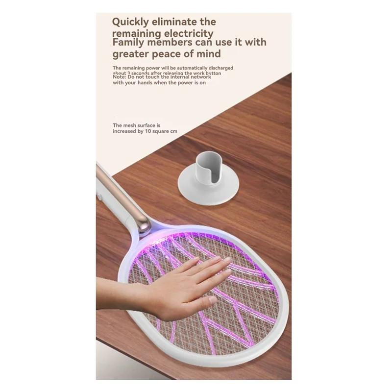 ASWUT-منشة الذبابة الكهربائية 2500 فولت مضرب صاعق الحشرات القابل لإعادة الشحن أوضاع مزدوجة منشة البعوض للاستخدام الداخلي والمكتب والفناء الخلفي