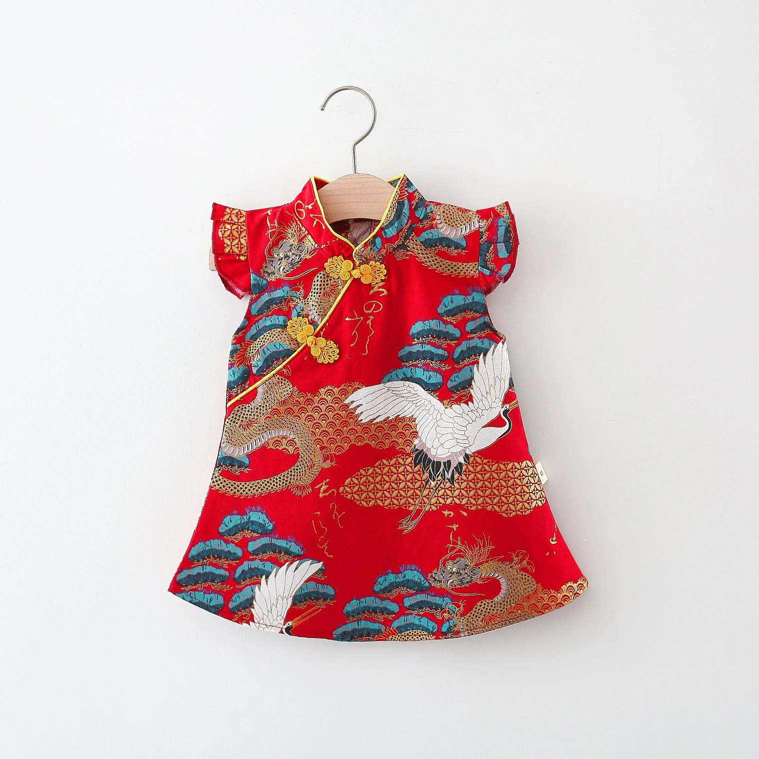 Chinese Cheongsam Summer New Style Baby Girl Dress Elegant Hanfu Party Dress Children'sClothing 9 Months - 3 Years Old