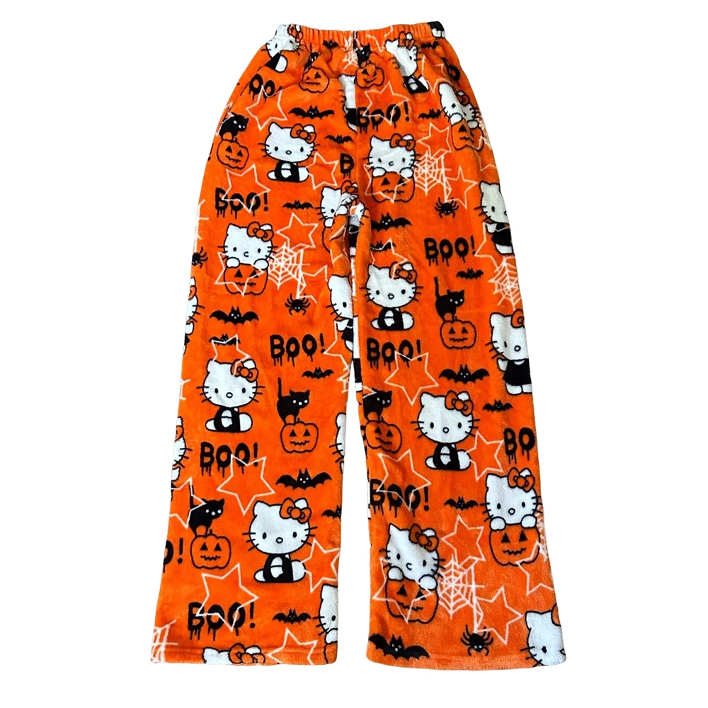 Hello Kitty Cartoon Pyjamahose Damen Y2K Anime Schlafanzug Paar Heim-Lounge-Hose Bequeme Lässige Nachtwäsche – Detail 8