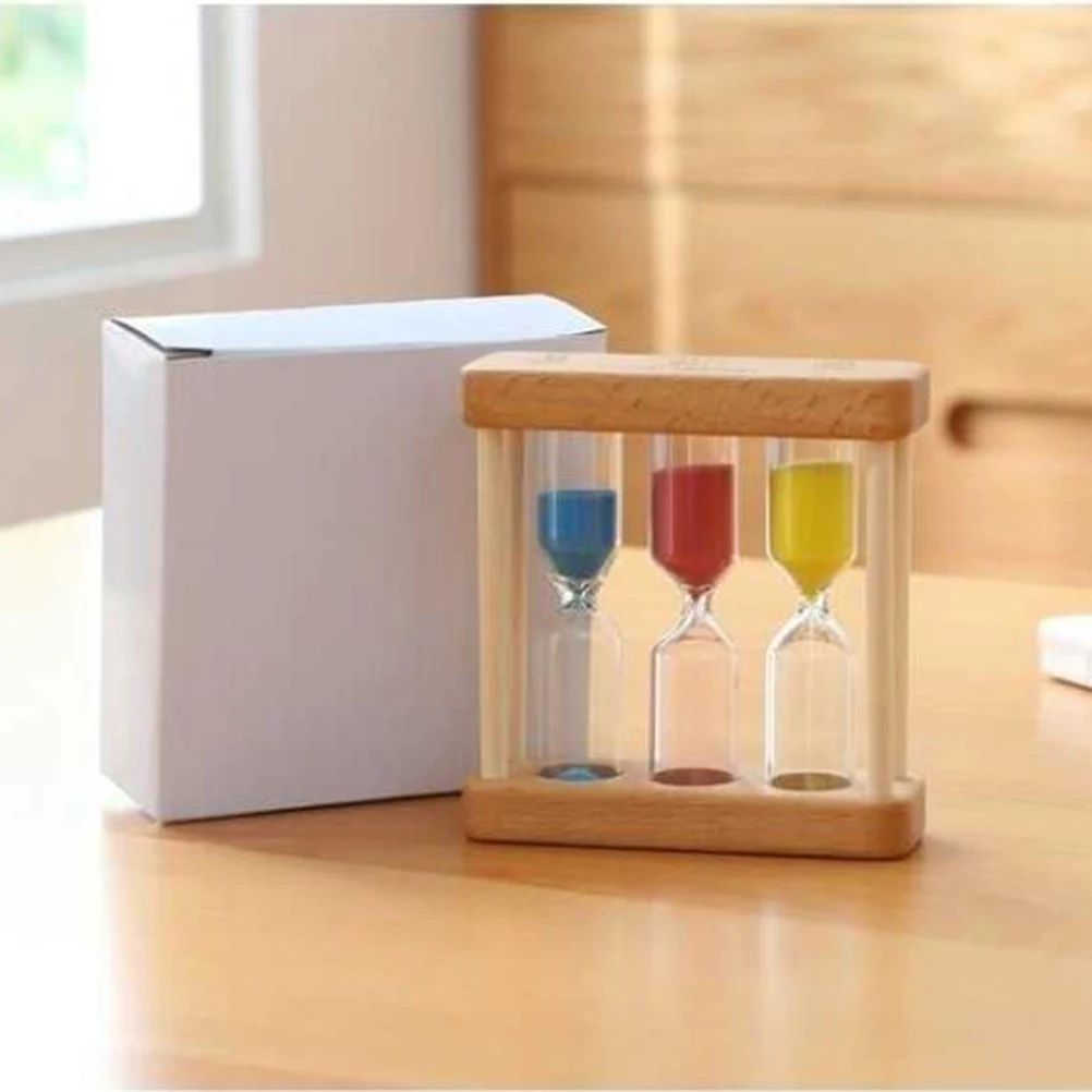 

30 Minute Handmade Black Frame Sandglass Blue Sand Timer For Yoga Mask Desk Decor Home Office Hourglass Timer