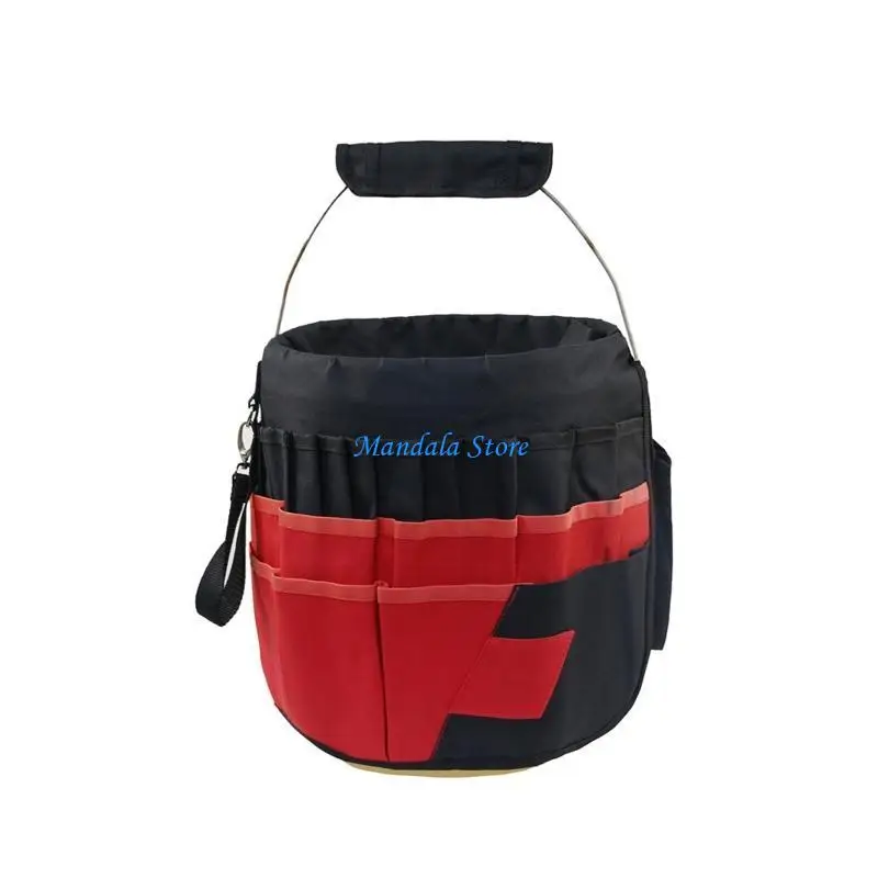 U2JC Upgraded Bucket Bag Bucket Tool Multifunctional Oxford for Women Men