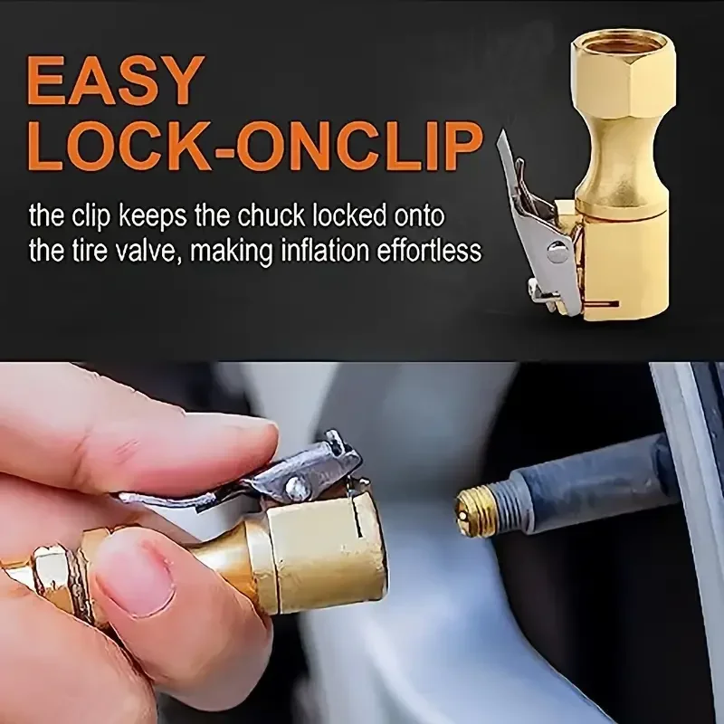 Inflation Nozzle American Standard Connect Male Head Quick Tire Rotation Reinforced Quick Clip Compression Type Inflation Nozzle