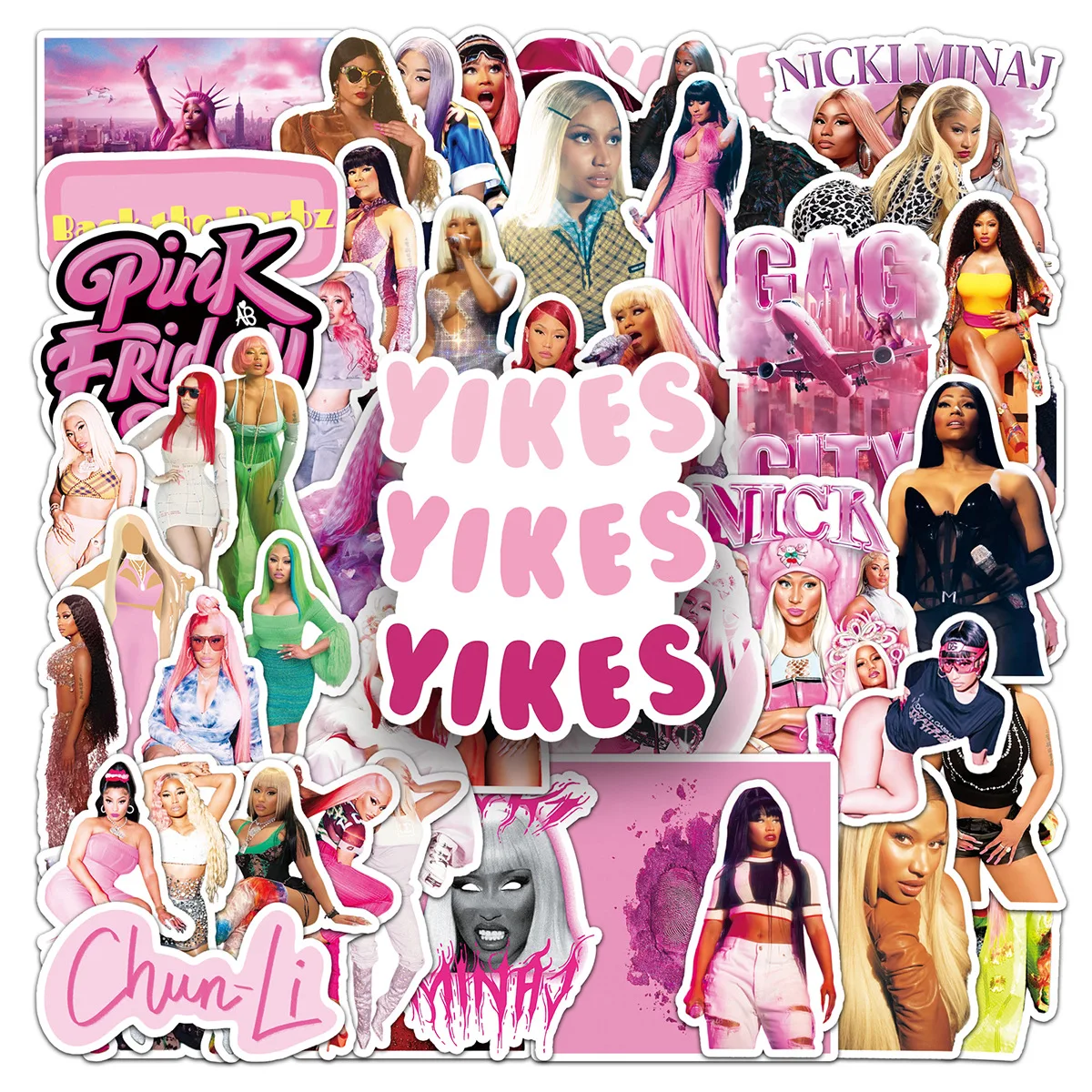 

50pcs Star Singer Nicki Minaj Graffiti Stickers Suitcase Stationery Laptop Computer Guitar Cell Phone DIY Decorate Decals