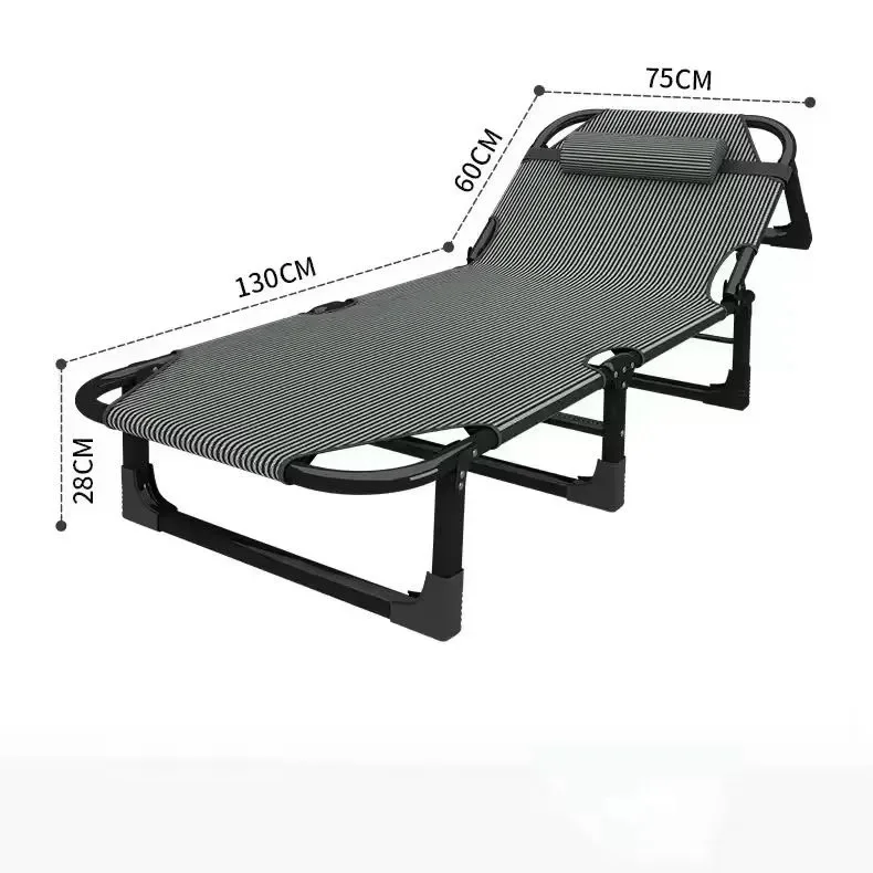 Portable Home Folding Bed Simple Camp Cot  Camping Furniture  Recliner