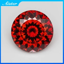 Garnet Round 100 Faceted Cut Moissanite Loose Stone Diamond Russian Bird's Nest Cut Moissanite Gemstone With GRA Certificate
