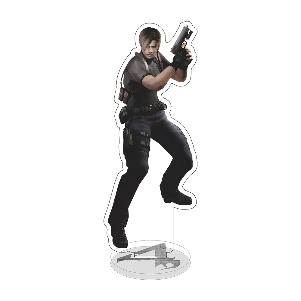 Resident Evil Village Leon Chris Grace Acrylic Standee Display Model & Chibi Acrylic Keychain Desk Decor Collectible keychain