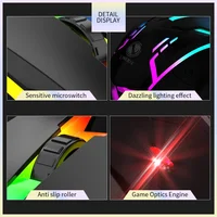 Limei S1 E Sports LED Luminous Backlit Wired Mouse USB Wired For Desktop Laptop Mute Office Computer Gaming Mouse 6