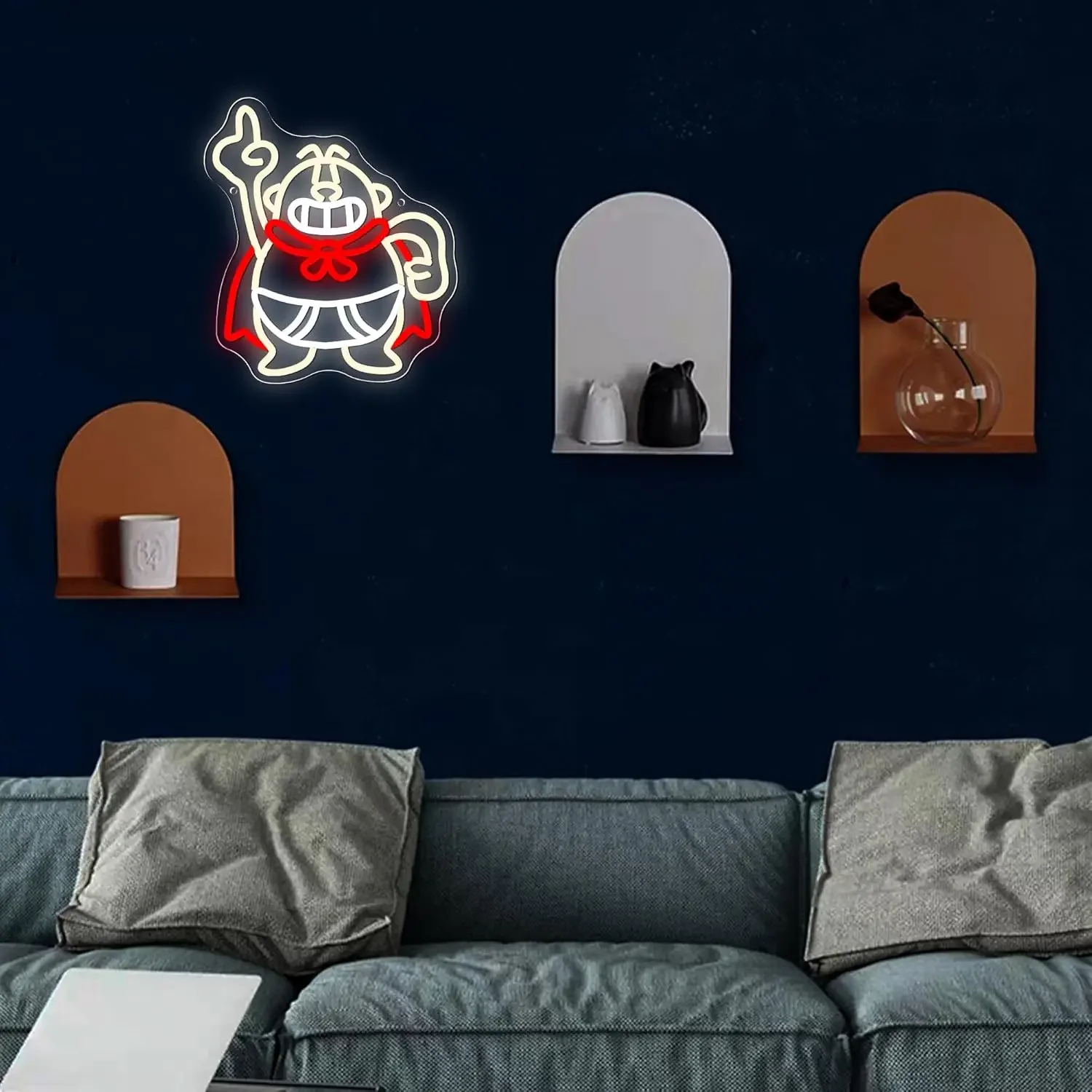 مضحك الكرتون ضوء النيون تسجيل USB عكس الضوء LED النيون تسجيل لغرفة النوم غرف معيشة نادي بار رجل كهف هدايا الحفلات جدار ديكور