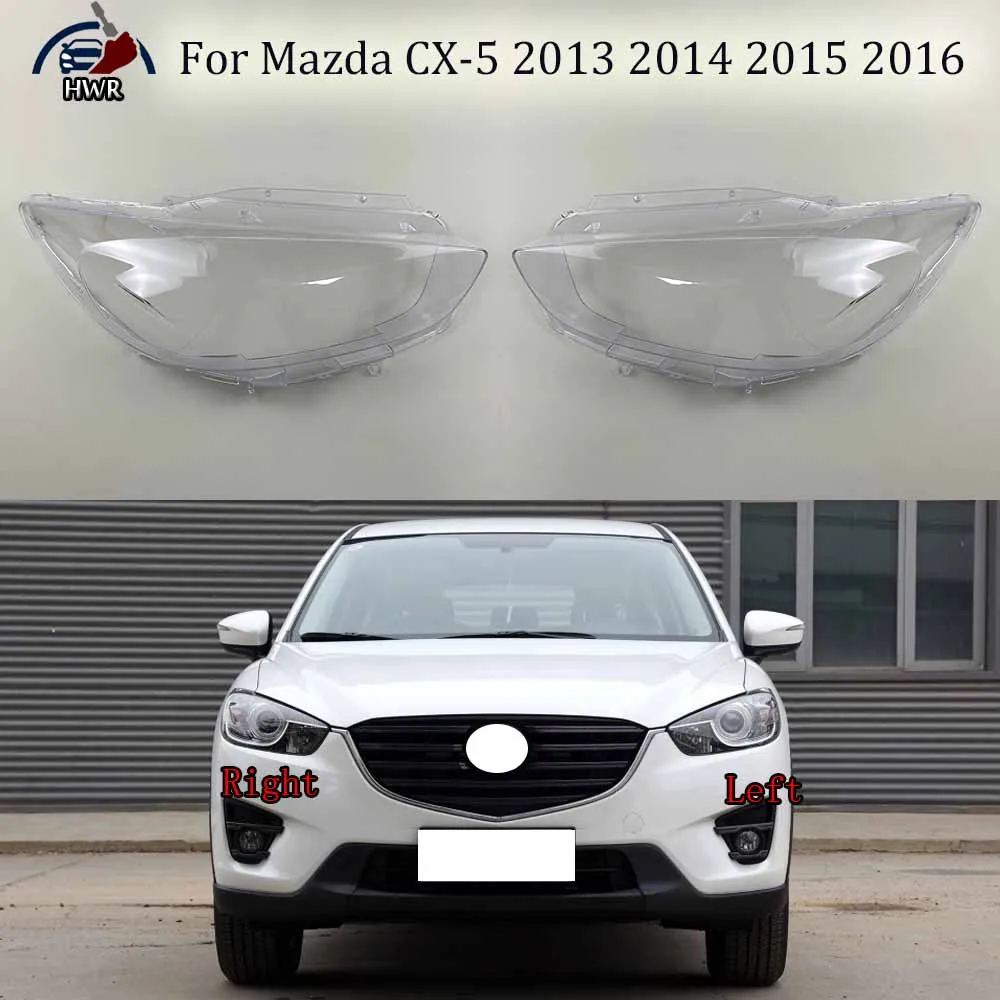 

For Mazda CX-5 2013 2014 2015 2016 Headlights Cover Transparent Headlamp Shell Lens Replace Original Lampshade Plexiglass