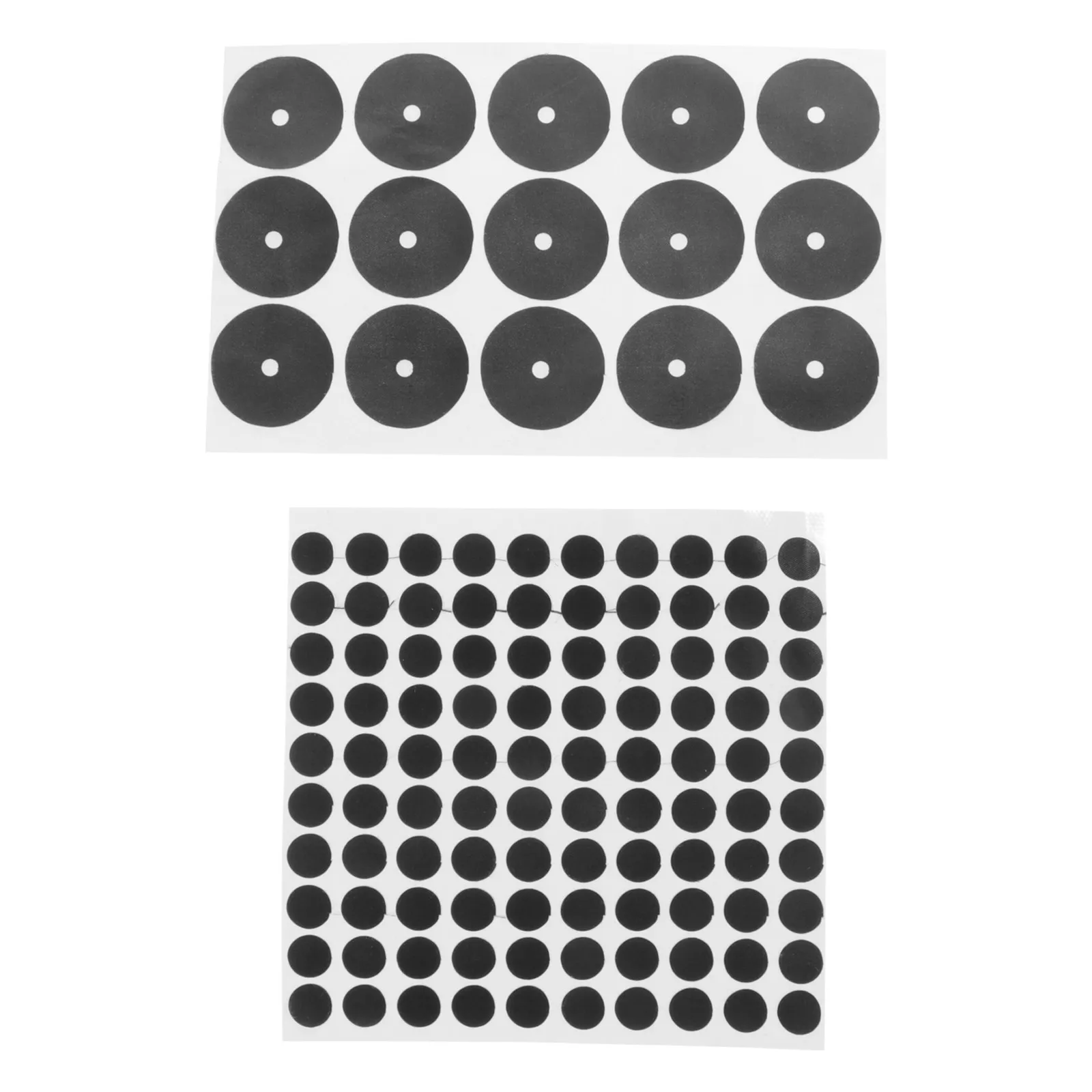 

2 Sheets Black Dots Sticker Snooker Pool Accessories Billiard Spot Stickers Self-Adhesive Woven Cloth for Pool Ball Position