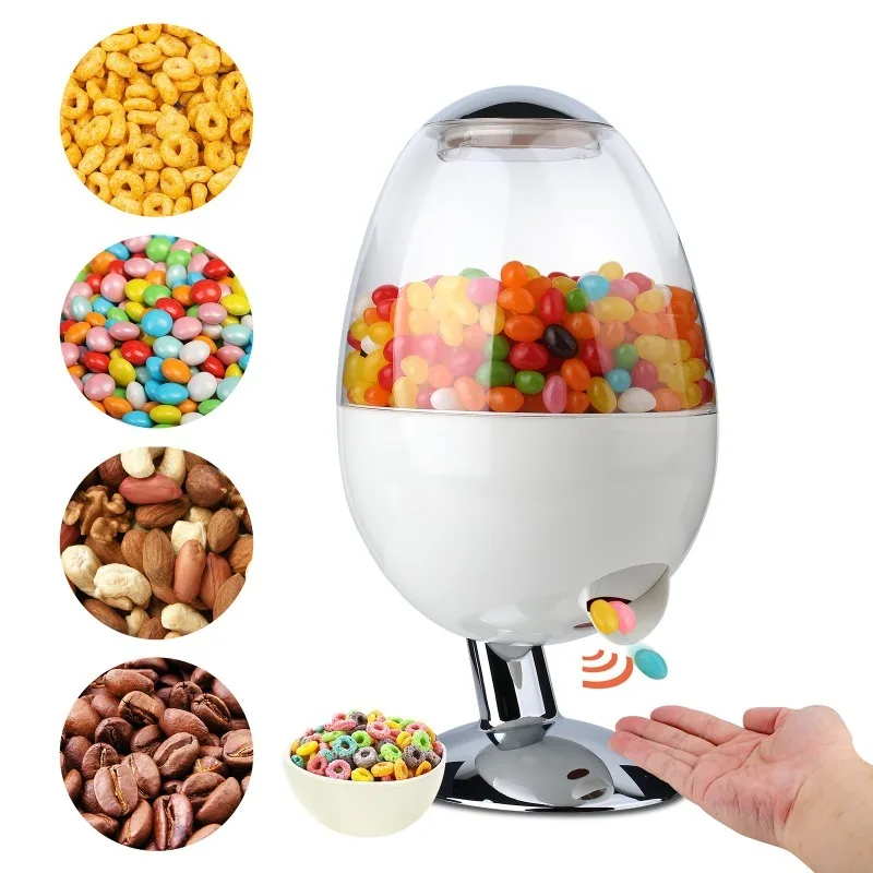 Automatic Induction Candy Dispenser Touch-Free Snack Storage Container Multifunctional Hygienic Food Dispenser for Home Office