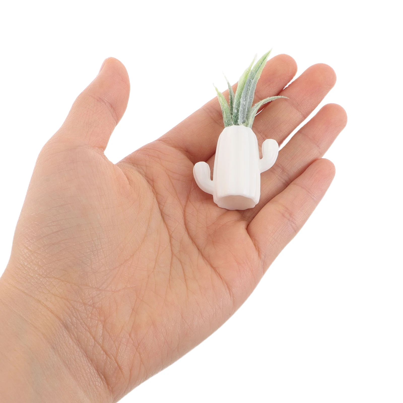 

2pcs Miniature Green Plant Decorations Dollhouse Accessories 1:12 Scale Fake Plants Mini Potted Flowers for Scene Model