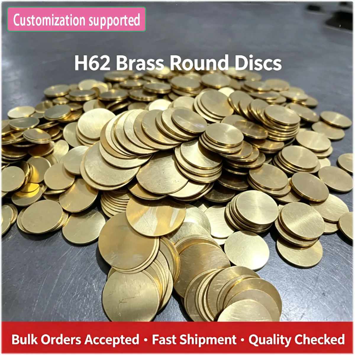 1mm Thick H62 Brass Round Disc Gasket Sheet Dia 5‑200mm for Hardware Spacer Mechanical Sealing Machining Parts