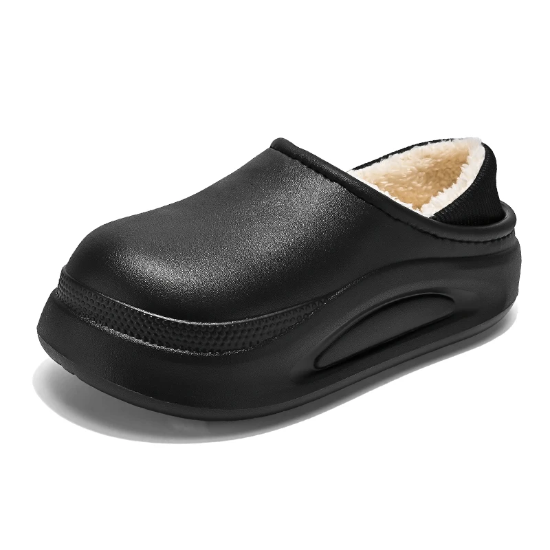 موضة جديدة نعال من القطن الرجال شتاء دافئ المنزل أحذية قطنية مقاوم للماء حذاء للحديقة داخلي الانزلاق على أحذية موجزة