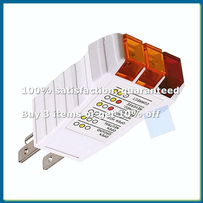 Outlet Tester, Circuit Testers for All Grounding Products, Receptacle Tester for Plug Security Test US Plug-ANKL