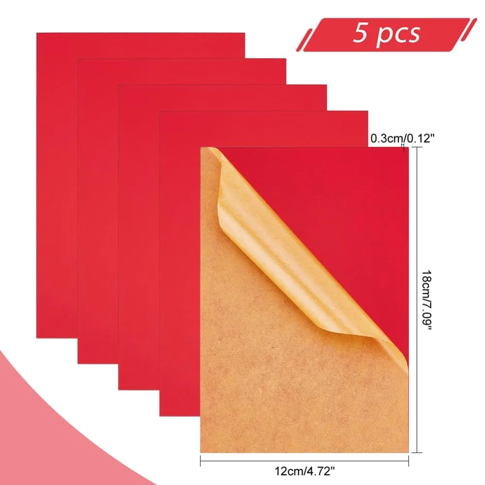 5 Pack Transparent Sheets 3mm Red Colored Cast Sheets Translucent Plastic Sheets Laser Cutting Panels for DIY Jewelry Crafts