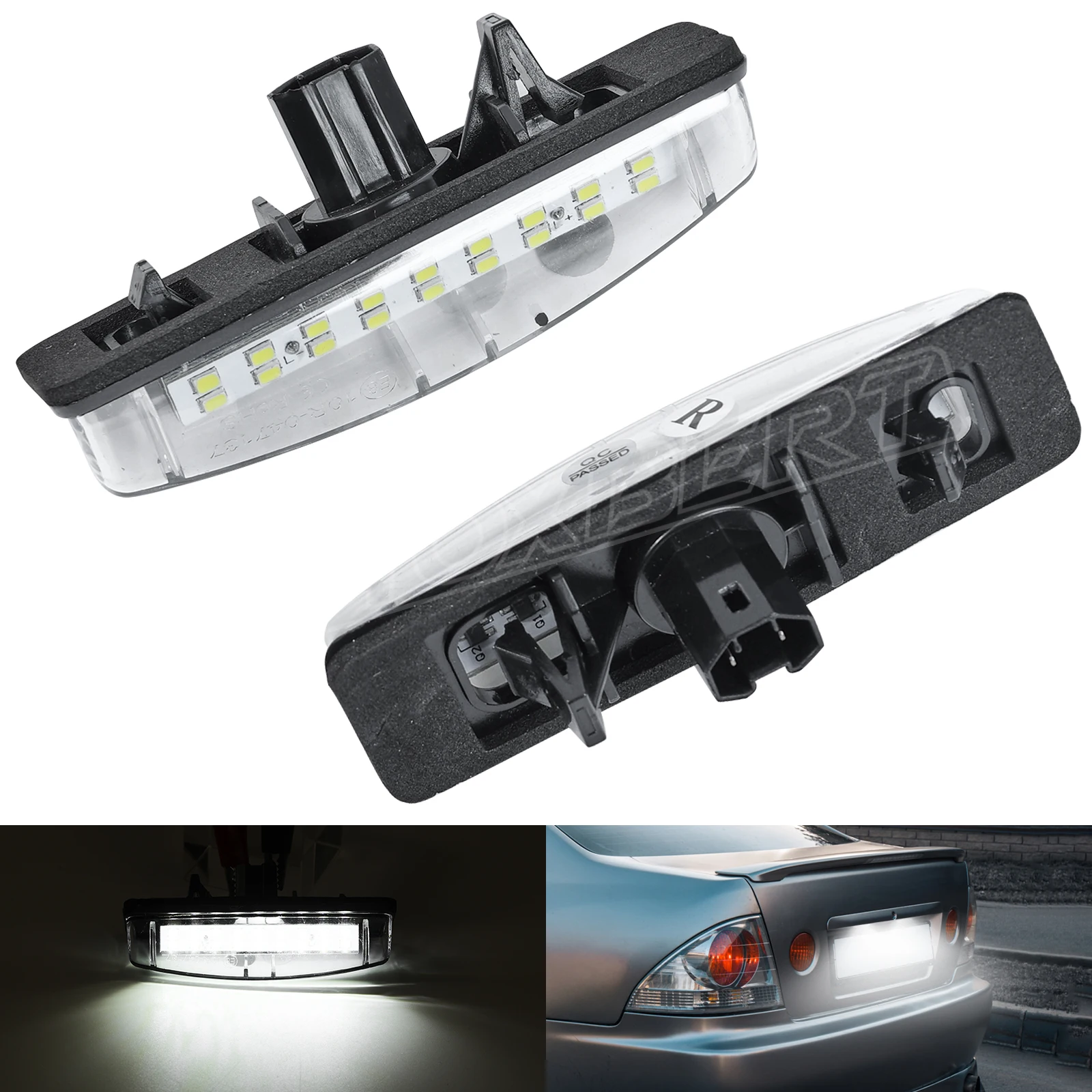 2pcs For Toyota Camry Prius For Lexus LS200 300 GS300 ES300 RX300 Canbus Error Free License Number Plate Light Lamps White LED