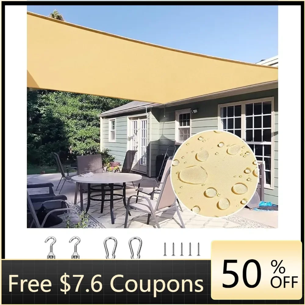 Deck Shed 98% UV Block Outdoor Awning Shelter for Commercial Tarp Garden Tarpaulin Awnings Backyard Canopy Sunshade Freight Free