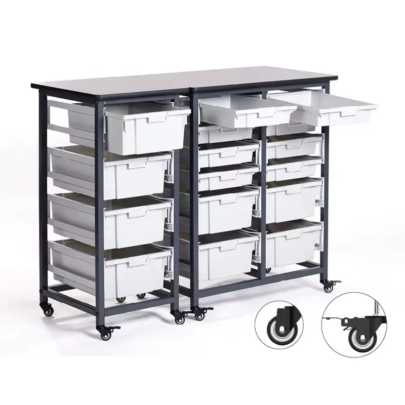 Heavy Duty Steel Storage Rack with Plastic Bins Organizer Shelf Unit for Garage Warehouse Home Kitchen Tool Parts Sorting Box