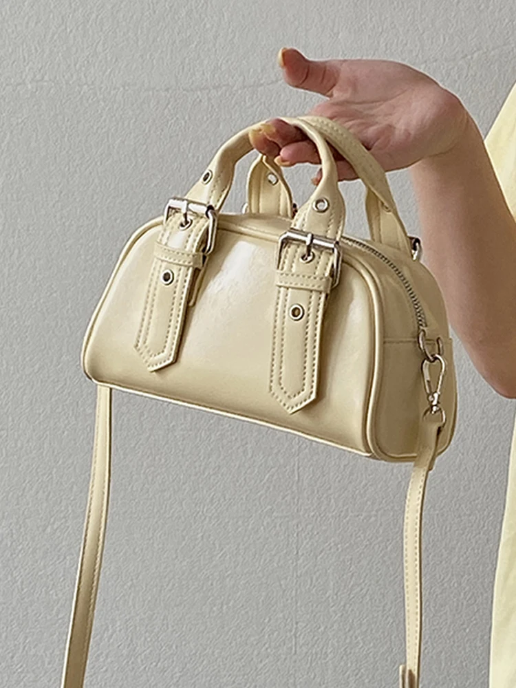 

Bags for Women New Versatile Moto Style One Shoulder Crossbody Bags Korean Cool Girls Pouch Texture Soft PU Handbags