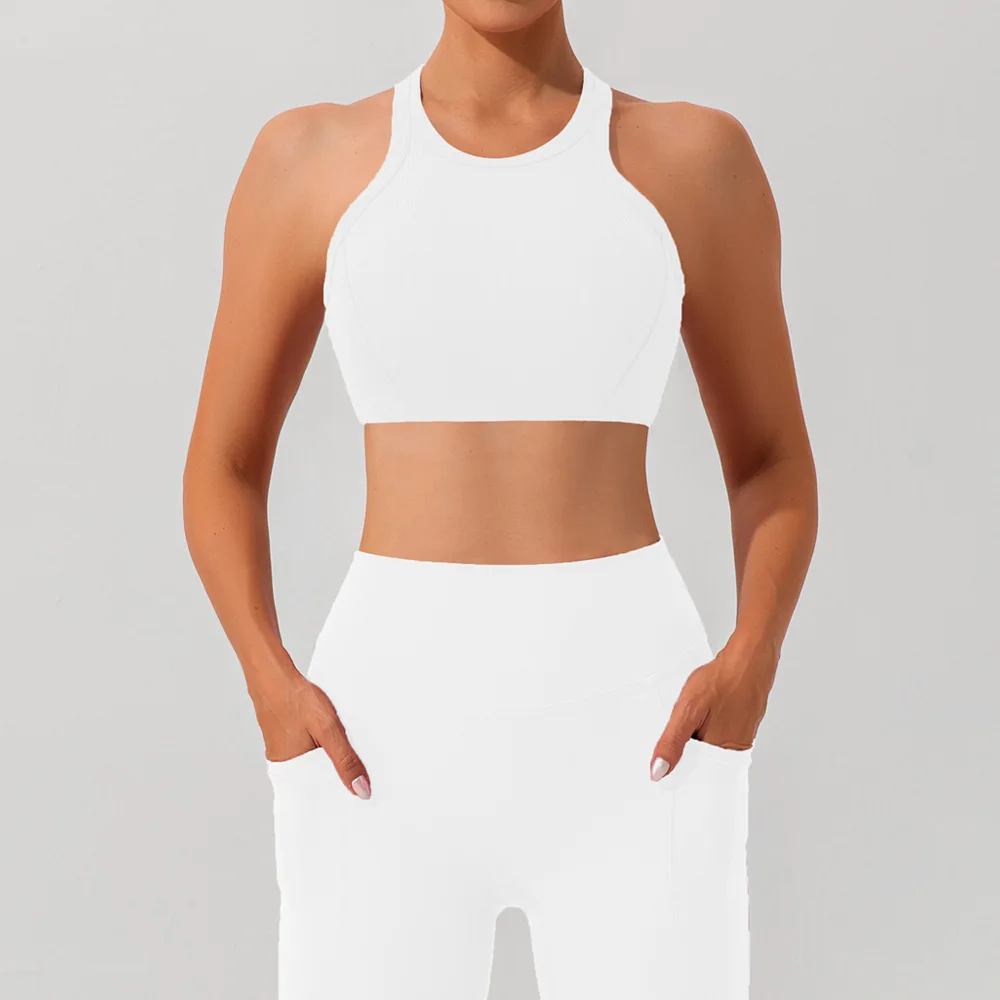 ชุดโยคะฤดูร้อนสำหรับผู้หญิง ชุดออกกำลังกายแห้งเร็ว โชว์หลังสวย ชุดวิ่ง ชุดฟิตเนส ชุดกีฬา