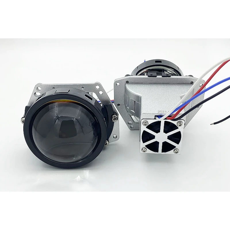 LED Dual-Lens Car Headlights 12V Super Bright Smart Quick Start Upgrade Smart Spotlight and Fog Projector with Double Lamp Cup
