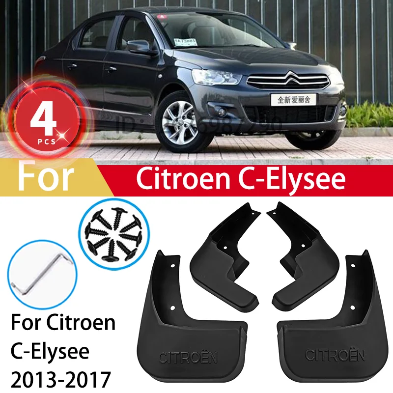 

For Citroen C-Elysee CElysee 2013 2014 2015 2016 2017 Mud Flaps Guards Front Rear Fender Car Mudguards Accessories