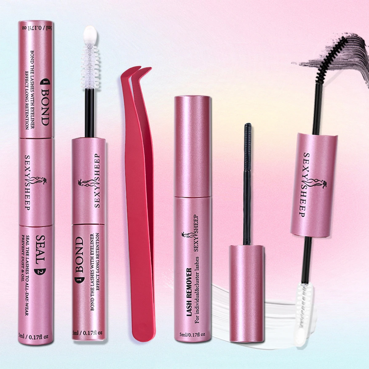 Lash Cluster Bond and Seal Waterproof Glue for Eyelash Clusters 10ml 2-in-1 Super Hold Long-Lasting Home Use Strong Hold