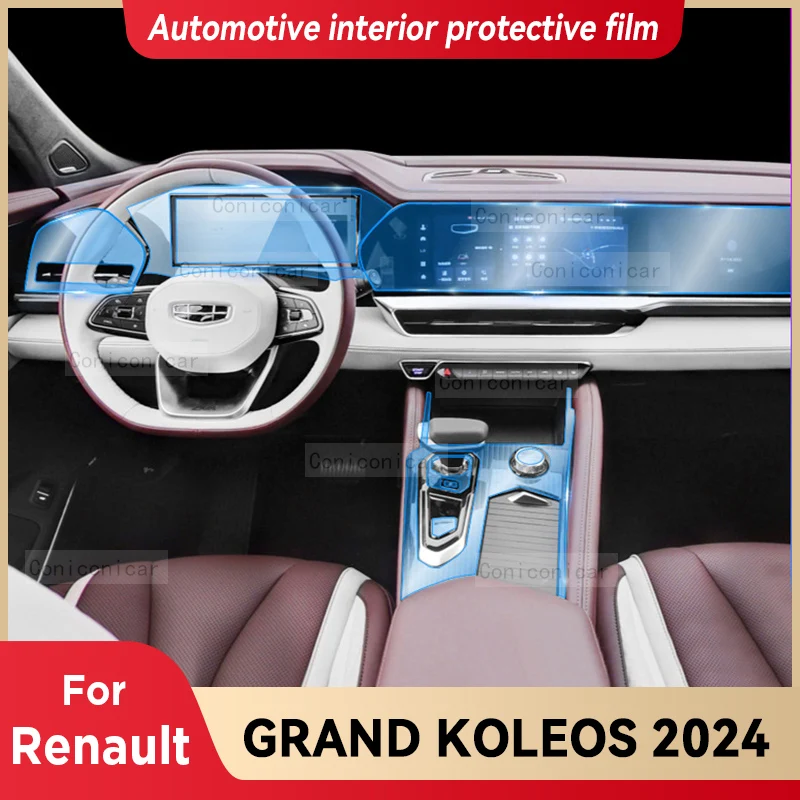 For Renault Grand Koleos 2024 Car Interior Center Console Instrument Dashboard Protective Film Anti-scratch Sticker Accessories