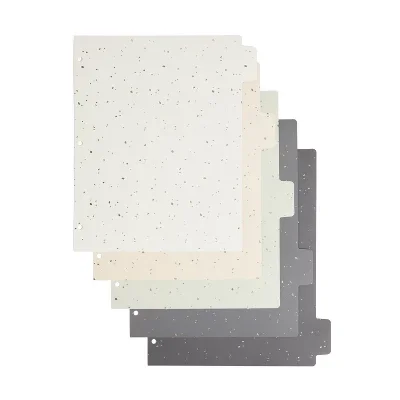 5 Tab Paper Dividers Sophisticated Speckle: File Organizer, Office Supplies, U Brands Binder Dividers
