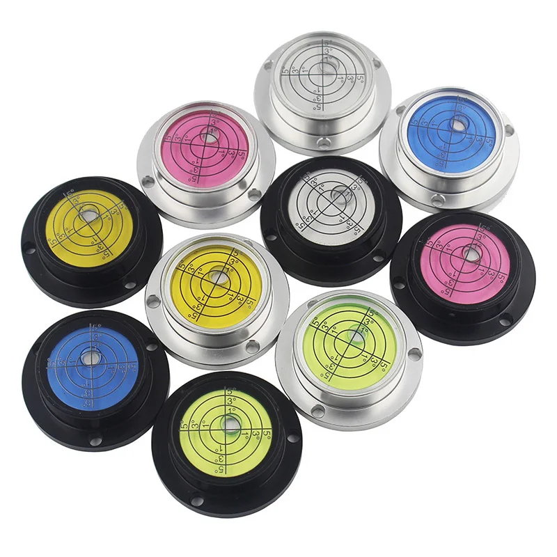 Multi-bolha do nível do espírito do metal da cor com placa de nivelamento da flange da base grânulo ferramenta médica do veículo da plataforma 1 pces